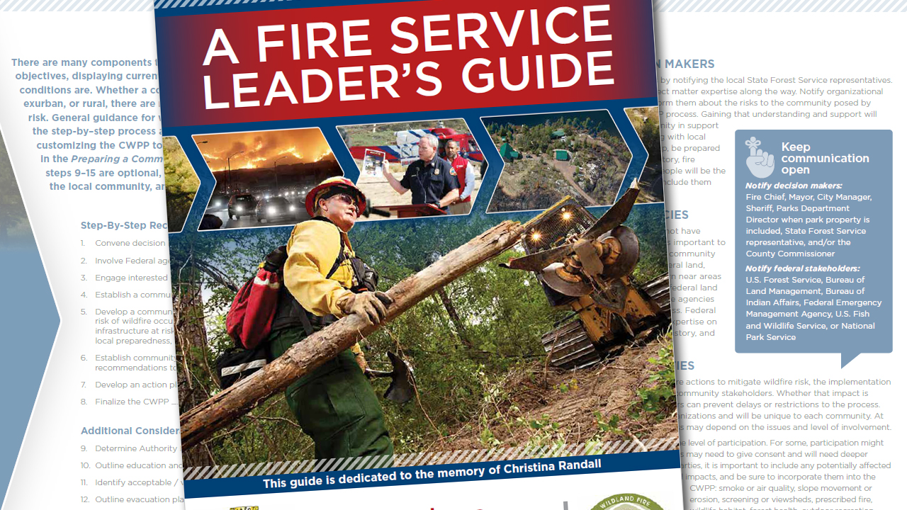 Community Wildfire Protection Plan Cwpp Leaders Guide 8340